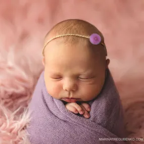 Wool Flower Headband with Pearl