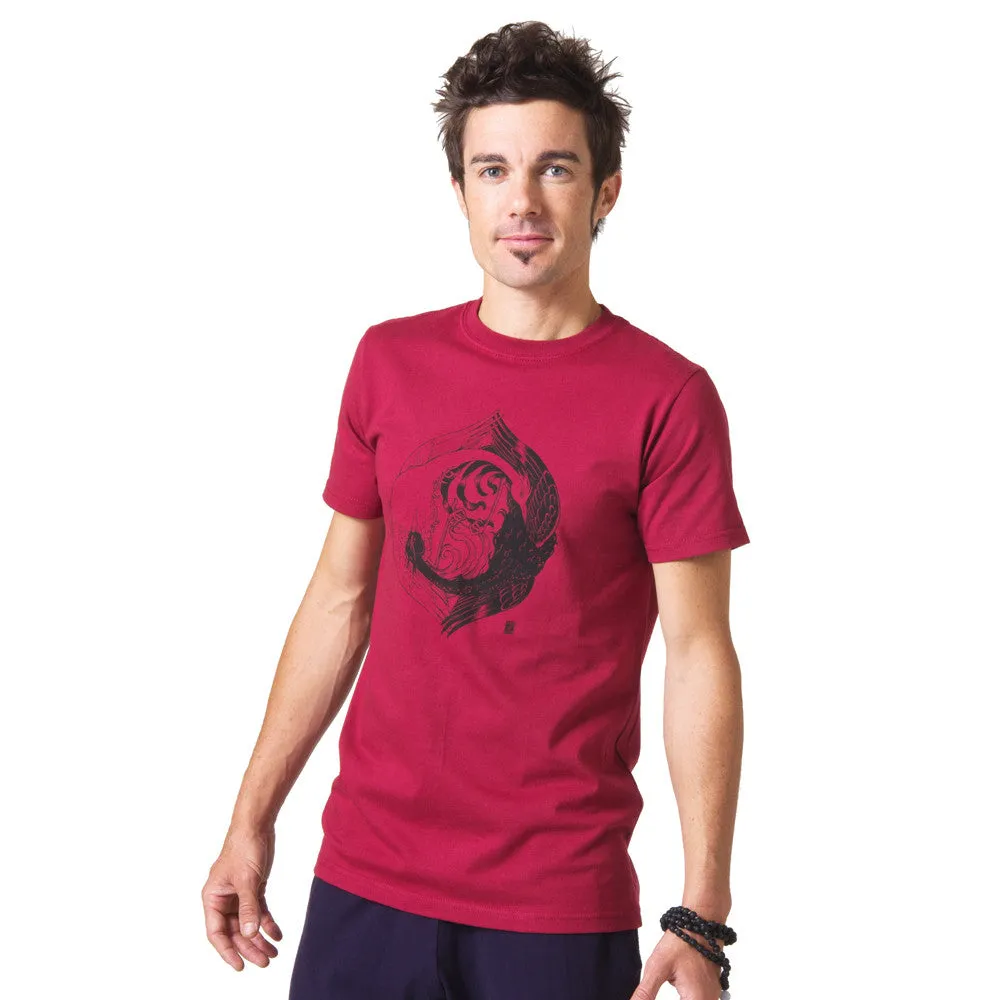 Zane Prater Yin Yang Organic Cotton T-shirt mens maroon